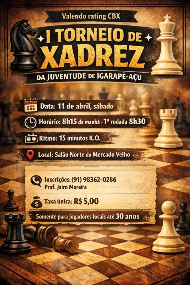 Xadrez ganha força entre jovens de Igarapé-Açu